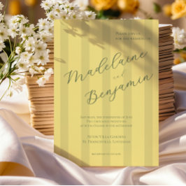 Elegant Soft Yellow Wedding Invitation Einladung