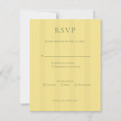 Elegant Soft Yellow Wedding RSVP Card Karte (Vorderseite)