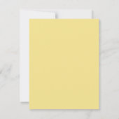 Elegant Soft Yellow Wedding RSVP Card Karte (Rückseite)