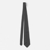 Elegant Solid Black Gold Script Name Neck Tie Krawatte (Rückseite)