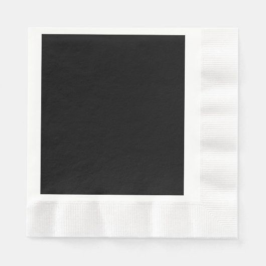 Elegant Solid Black Serviette (Vorderseite)