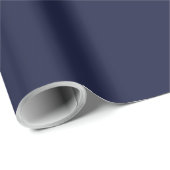 Elegant Solid Dark Navy Blue  Geschenkpapier (Rolleneckpunkt)