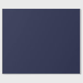 Elegant Solid Dark Navy Blue Geschenkpapier (Flach)