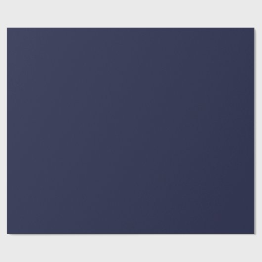 Elegant Solid Dark Navy Blue Geschenkpapier (Flach)