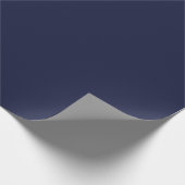 Elegant Solid Dark Navy Blue Geschenkpapier (Ecke)