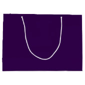 Elegant Solid Dark Purple Große Geschenktüte (Rückseite)