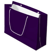 Elegant Solid Dark Purple Große Geschenktüte (Vorderseite Schrägansicht)