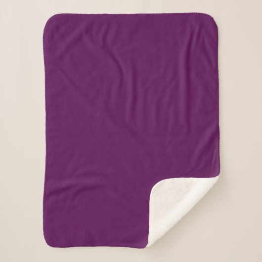 Elegant Solid Plum - Sherpa Blanket Sherpadecke (Vorderseite)