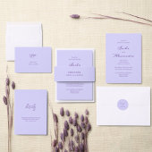 Elegant Solid Purple Lavender Begleitkarte