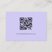 Elegant Solid Purple Lavender Begleitkarte (Rückseite)