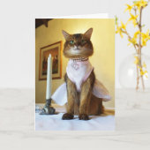 Elegant Somali Cat Einladung (Gelbe Blume)