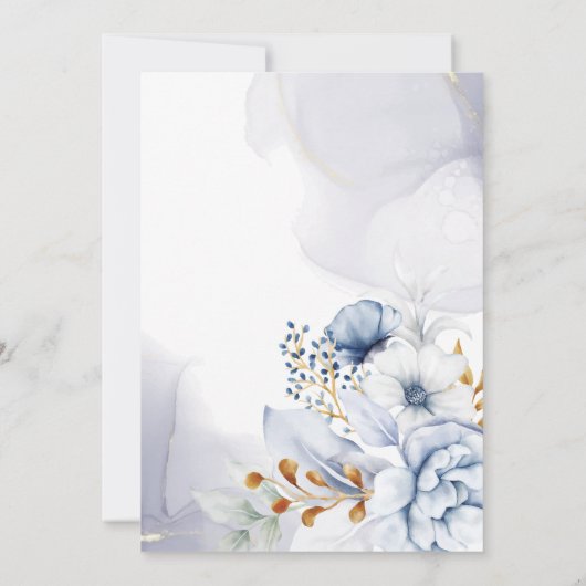 Elegant Something Blue Before I Do Bridal Shower Einladung (Rückseite)