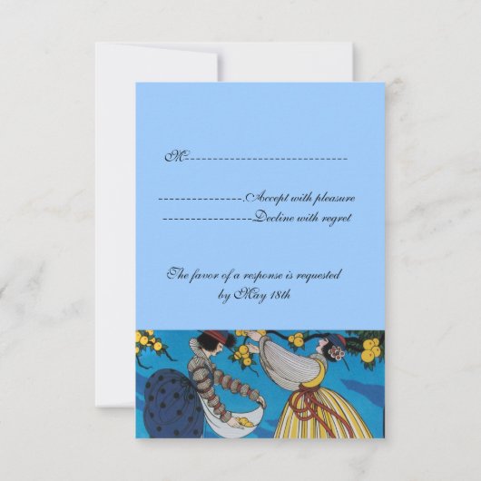 ELEGANT SOMMER GARDEN PARTY SAPPHIRE GEM MONOGRAM EINLADUNG (Rückseite)