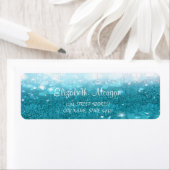 Elegant Sophisticated Blue Ittery Bokeh-Adresse (Insitu)