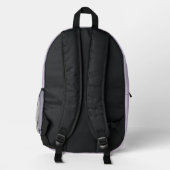 Elegant Sophisticated Classic Monogram Lilac Bedruckter Rucksack (Rückseite)