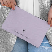 Elegant Sophisticated Classic Monogram Lilac Zubehörtasche