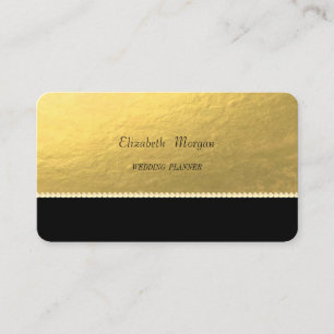 Elegant Sophisticated, Falschgold, Perlen, Schwarz Visitenkarte