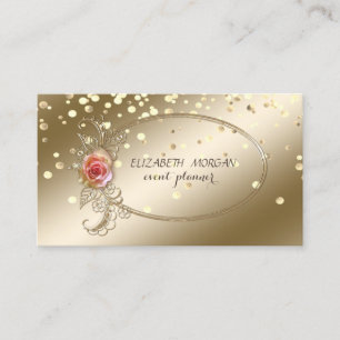 Elegant Sophisticated ,Gold Konfetti,Rosa Visitenkarte