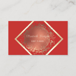 Elegant Sophisticated Professionell Geometrisch Ro Visitenkarte