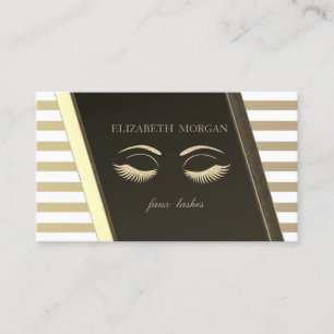 Elegant Sophisticated Stylisch, Gestreift, Faux Wi Visitenkarte