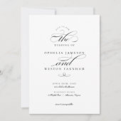 Elegant Sophisticy Calligraphy Script Wedding Einladung (Vorderseite)