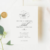 Elegant Sophisticy Calligraphy Script Wedding Einladung
