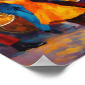 Elegant Sophisticy Harlem Renaissance Music Poster (Ecke)