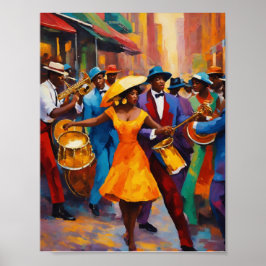 Elegant Sophisticy Harlem Renaissance Music Poster
