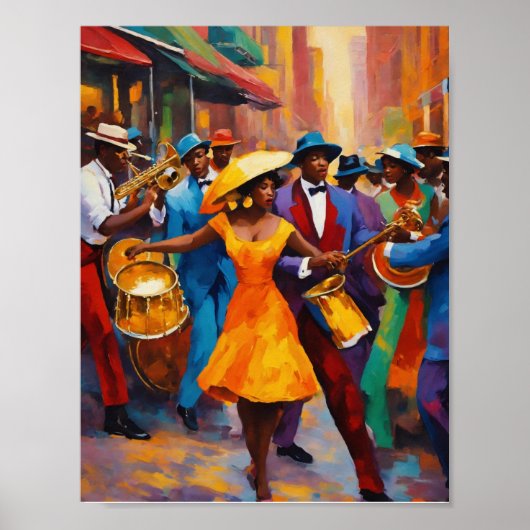 Elegant Sophisticy Harlem Renaissance Music Poster (Vorne)