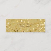Elegant Sophisticy Modern Glittery Bokeh Mini Visitenkarte (Vorderseite)