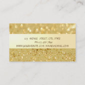 Elegant Sophisticy Modern Glittery Bokeh Visitenkarte (Rückseite)