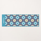 Elegant Southwest Blue Zen Yoga Namaste Yogamatte (Rückseite (Horizontal))