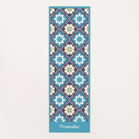 Elegant Southwest Blue Zen Yoga Namaste Yogamatte (Vorderseite)