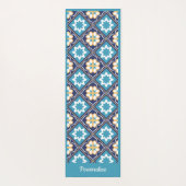 Elegant Southwest Blue Zen Yoga Namaste Yogamatte (Rückseite)
