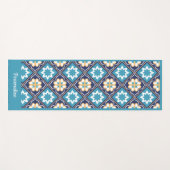 Elegant Southwest Blue Zen Yoga Namaste Yogamatte (Vorderseite (Horizontal))