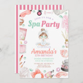 Elegant Spa day Birthday Einladung (Vorne/Hinten)