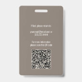 Elegant Spa & Salon Schönheit Mitarbeiter Ausweis (Rückseite)