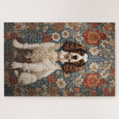 Elegant Spanisch im floralen Hintergrund Puzzle (Horizontal)