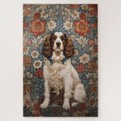 Elegant Spanisch im floralen Hintergrund Puzzle (Vertikal)