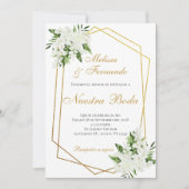 Elegant Spanish Wedding Invitation Einladung (Vorderseite)