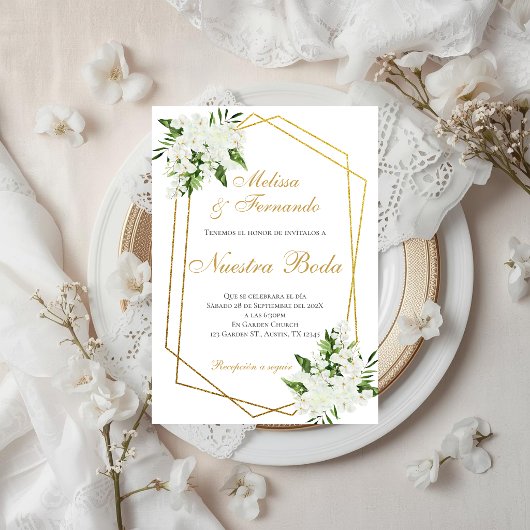 Elegant Spanish Wedding Invitation Einladung