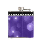 Elegant Sparkle Diamonds Lila Flachmann (Rückseite)