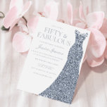 Elegant Sparkle Dress Womans 50. Geburtstagsparty Einladung<br><div class="desc">Elegantes Sparkle Dress Frauen 50. Geburtstagsparty Einladung Variationen zur Einladung und passende Artikel in unserem Shop</div>