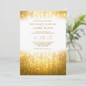 Elegant Sparkle Einladung (Stehend Vorderseite)