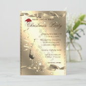 Elegant, Sparkle, Glas, Weihnachtsgeschenk für Unt Einladung (Stehend Vorderseite)