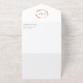 Elegant Sparkle Glitzer Hochzeitskriptkalligraphie All-in-One-Einladung (Außenseite)