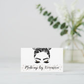Elegant Sparkle Makeup Visitenkarte (Stehend Vorderseite)