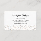Elegant Sparkle Makeup Visitenkarte (Rückseite)