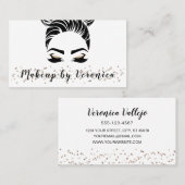 Elegant Sparkle Makeup Visitenkarte (Vorne/Hinten)