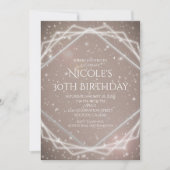 Elegant Sparkle Moderne geometrische Einladungen f (Vorderseite)